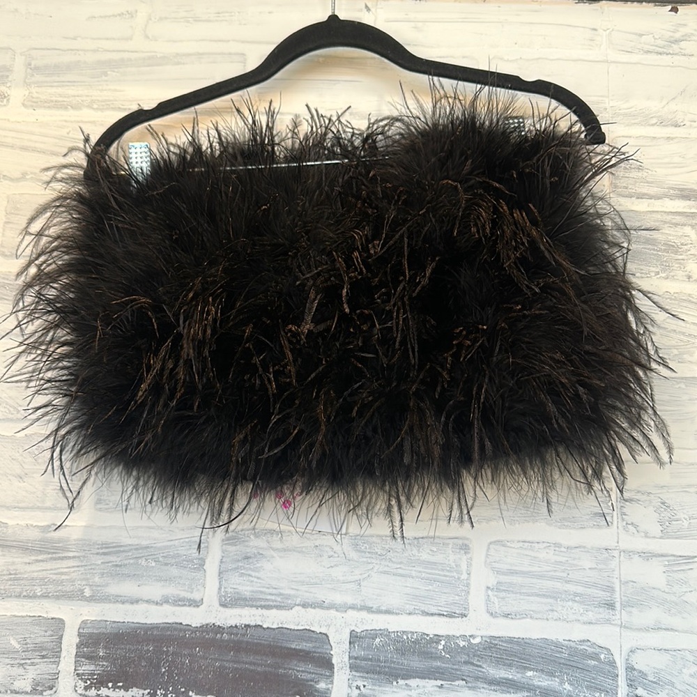 Buddy Love Feather Crop Top